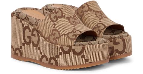 gucci brown platform sandals|gucci platform sandals price.